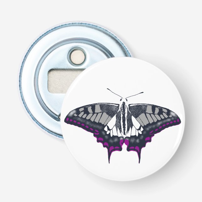 Abrebotellas Bandera asexual mariposa de cerda (Anverso)