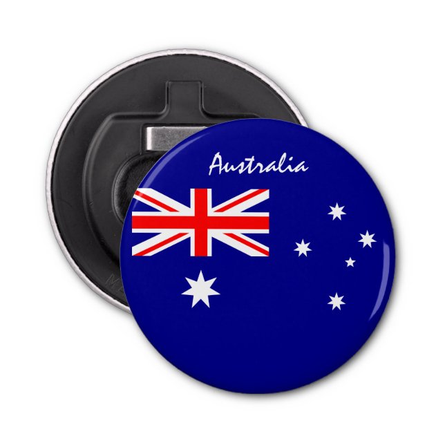 Abrebotellas Bandera australiana y Australia, fiesta australian (Anverso)