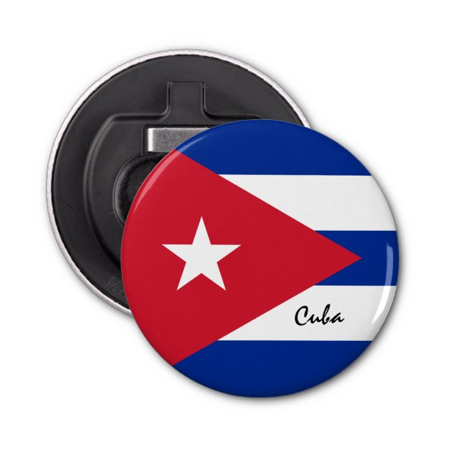 Abrebotellas Bandera cubana y bebida deportiva/fiesta cubano (Anverso)