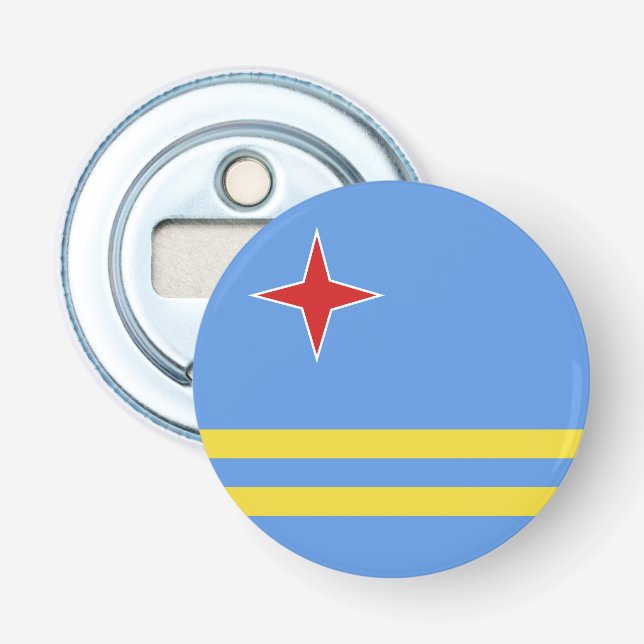 Abrebotellas Bandera de Aruba (Anverso)