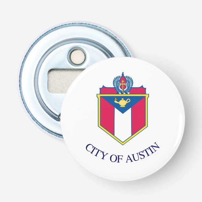 Abrebotellas Bandera de Austin, Texas (Anverso)