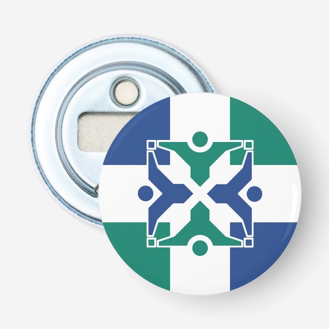 Abrebotellas Bandera de Columbia, Missouri (Anverso)