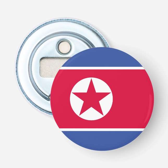 Abrebotellas Bandera de Corea del Norte (Anverso)