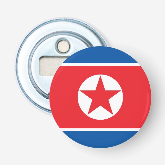 Abrebotellas Bandera de Corea del Norte (Anverso)
