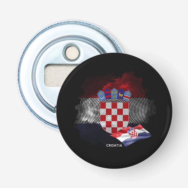 Abrebotellas bandera de Croacia (Anverso)