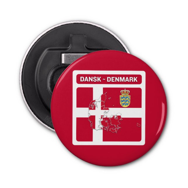 Abrebotellas Bandera de Dansk Dinamarca (Anverso)