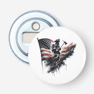 Abrebotellas Bandera de Estados Unidos. Bombero