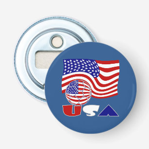 Abrebotellas Bandera de Estados Unidos USA Balón de Fútbol Fond