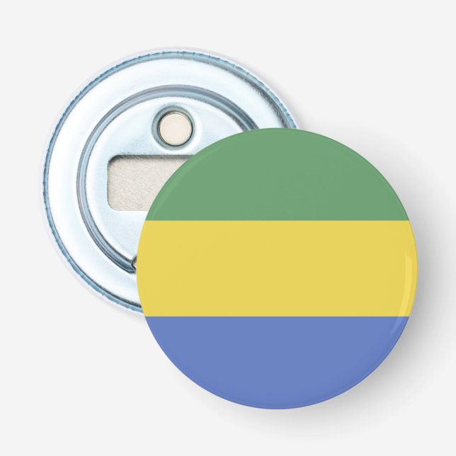 Abrebotellas Bandera de Gabón (Anverso)