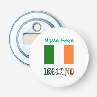Abrebotellas Bandera de Irlanda Personalizada Herencia Redonda