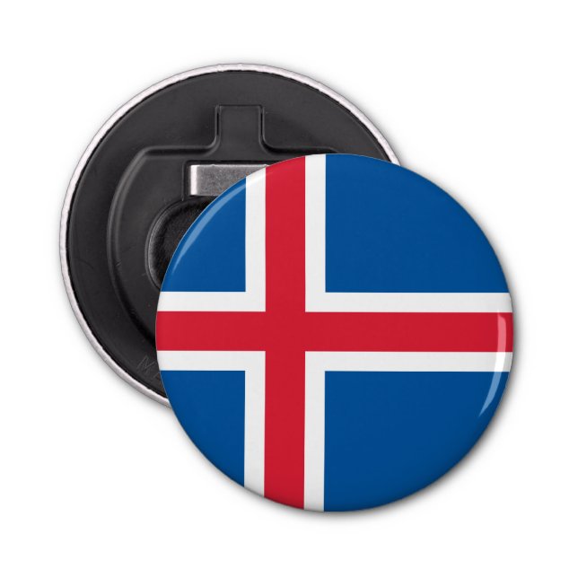 Abrebotellas Bandera de Islandia (Anverso)