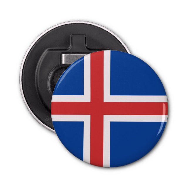 Abrebotellas Bandera de Islandia (Anverso)