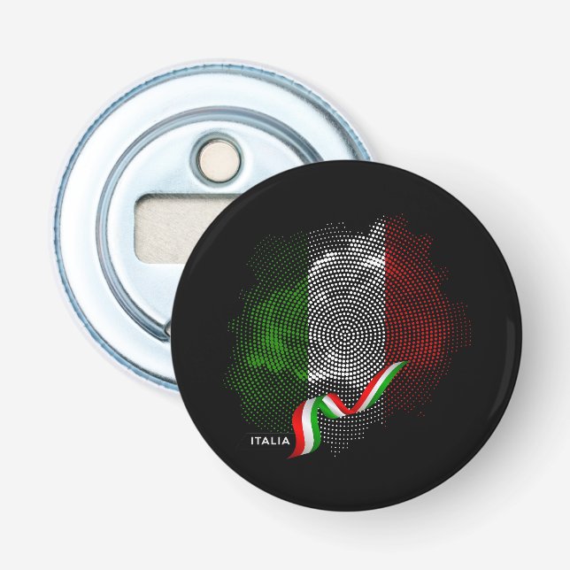 Abrebotellas Bandera de Italia (Anverso)