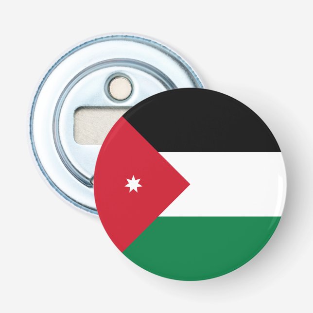 Abrebotellas Bandera de Jordania (Anverso)