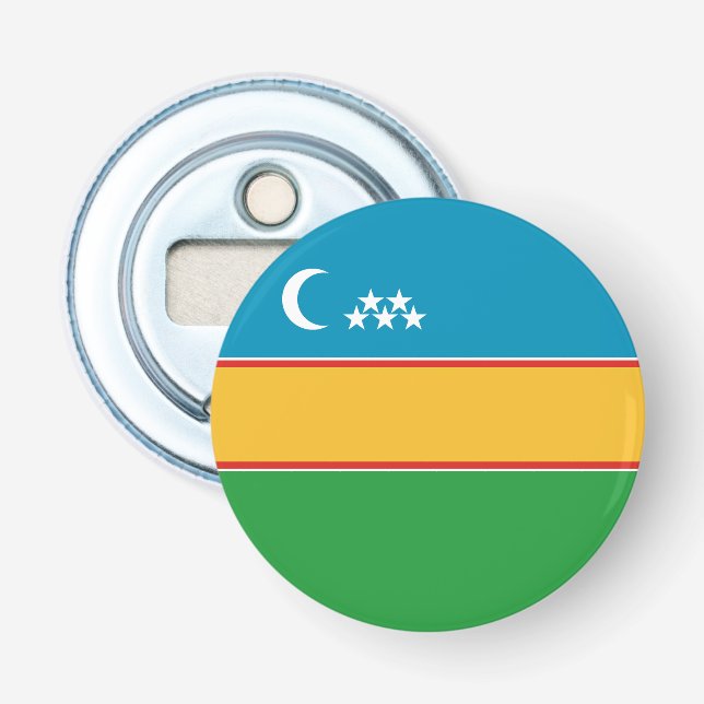 Abrebotellas Bandera de Karakalpakistán (Anverso)