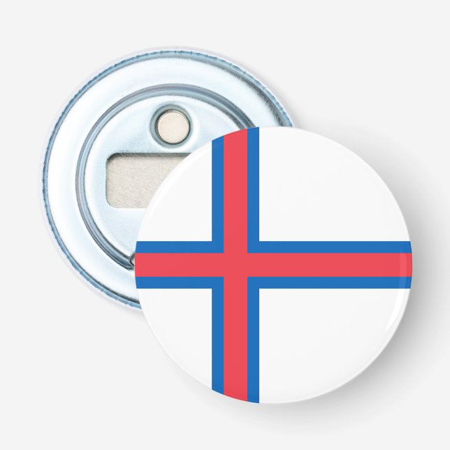 Abrebotellas Bandera de las Islas Feroe (Anverso)