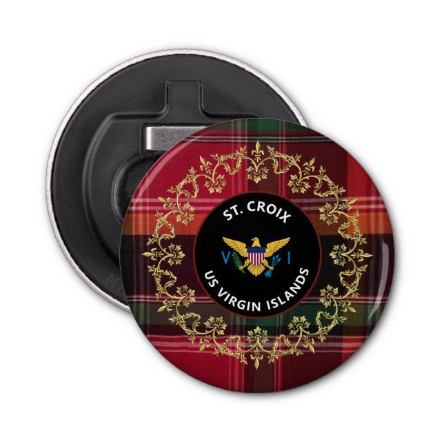 Abrebotellas Bandera de las Islas Vírgenes de Estados Unidos Sa (Anverso)