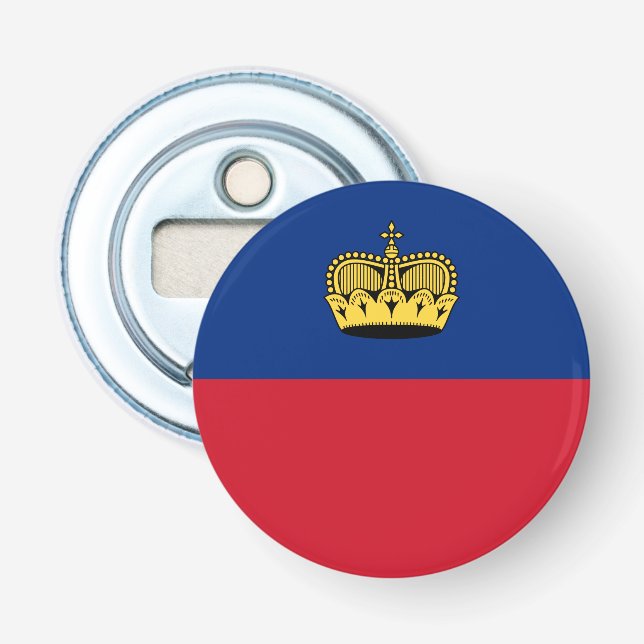 Abrebotellas Bandera de Liechtenstein (Anverso)