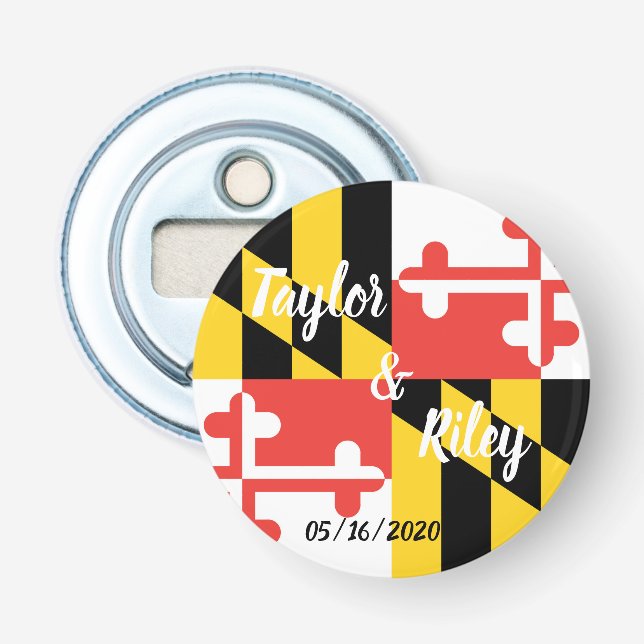 Abrebotellas Bandera de Maryland personalizada (Anverso)