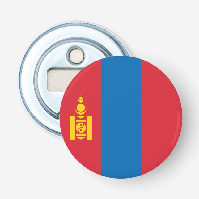 Abrebotellas Bandera de Mongolia (Anverso)