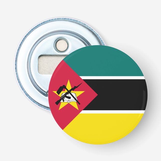 Abrebotellas Bandera de Mozambique (Anverso)