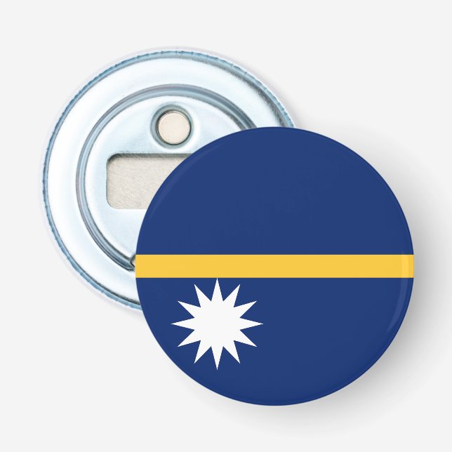 Abrebotellas Bandera de Nauru (Anverso)