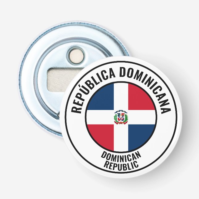 Abrebotellas Bandera de República Dominicana espléndida patriót (Anverso)
