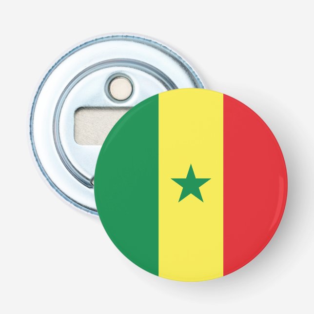 Abrebotellas Bandera de Senegal (Anverso)