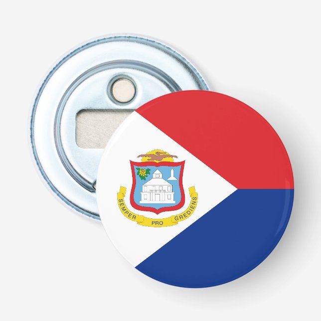Abrebotellas Bandera de Sint Maarten (Anverso)