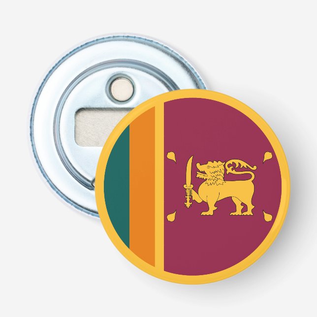 Abrebotellas Bandera de Sri Lanka (Anverso)