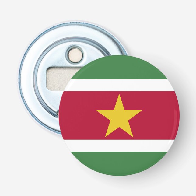 Abrebotellas Bandera de Surinam (Anverso)