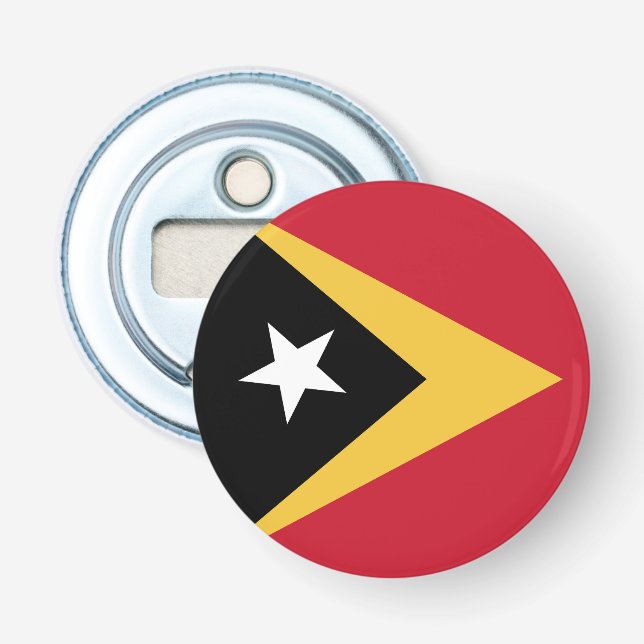 Abrebotellas Bandera de Timor Oriental (Anverso)