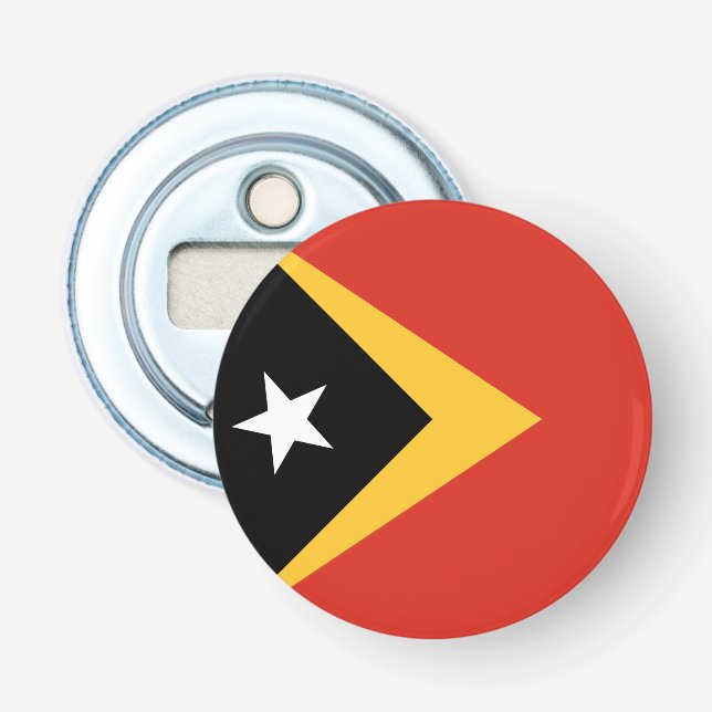 Abrebotellas Bandera de Timor Oriental (Anverso)