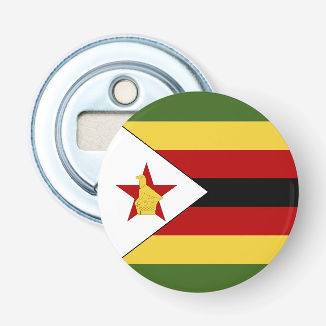 Abrebotellas Bandera de Zimbabue (Anverso)