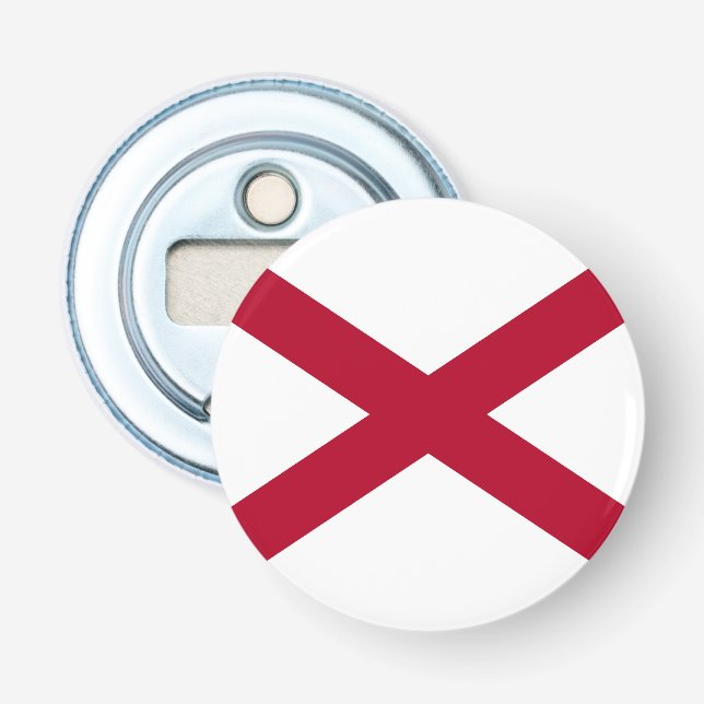 Abrebotellas Bandera del estado de Alabama (Anverso)