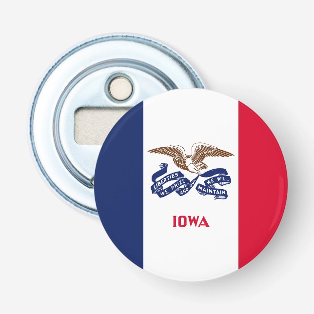Abrebotellas Bandera del estado de Iowa (Anverso)