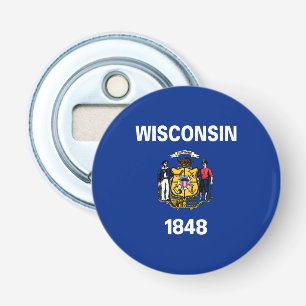 Abrebotellas Bandera del estado de Wisconsin