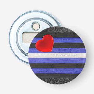 Abrebotellas Bandera del orgullo de cuero de SlipperyJoe negro 