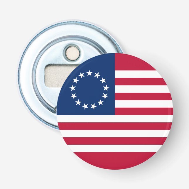 Abrebotellas Bandera estadounidense de Betsy Ross (Anverso)