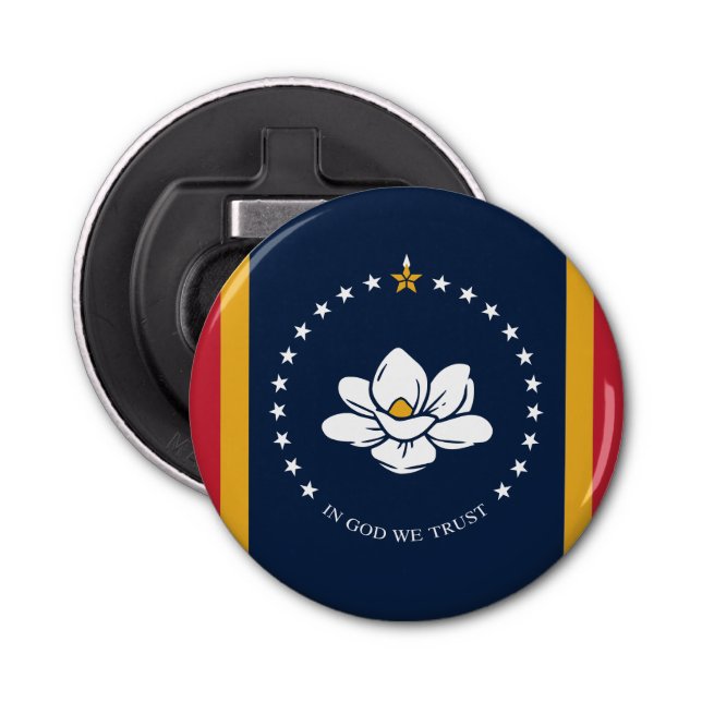 Abrebotellas Bandera Estatal de Misisipi Estados Unidos (Anverso)