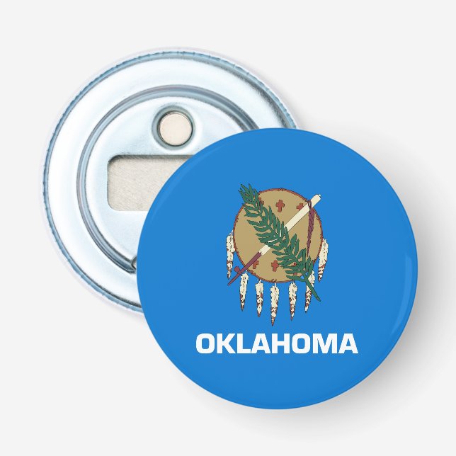 Abrebotellas Bandera estatal de Oklahoma (Anverso)