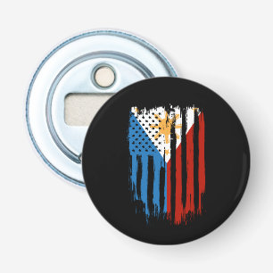 Abrebotellas Bandera filipina mitad americana mitad filipina