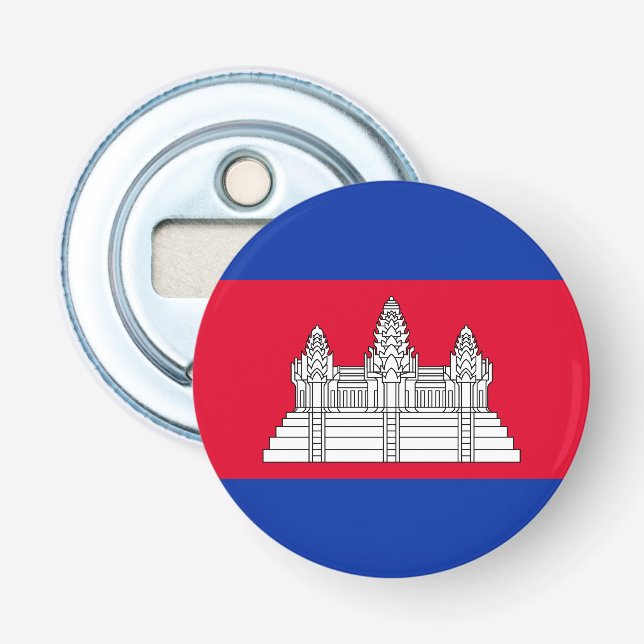 Abrebotellas Bandera Patriótica De Camboya (Anverso)