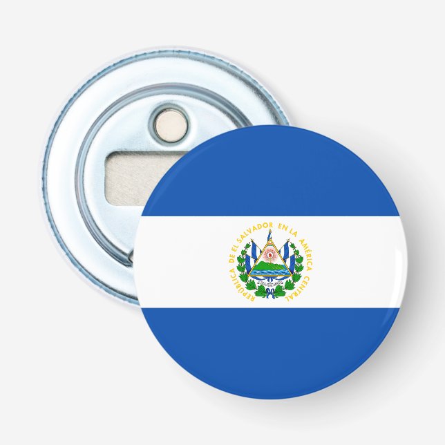 Abrebotellas Bandera Patriótica de El Salvador (Anverso)