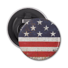 Abrebotellas Bandera Patriótica Grunge Americana