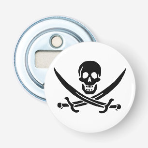 Abrebotellas Bandera Pirata Calavera Espadas Cruzadas