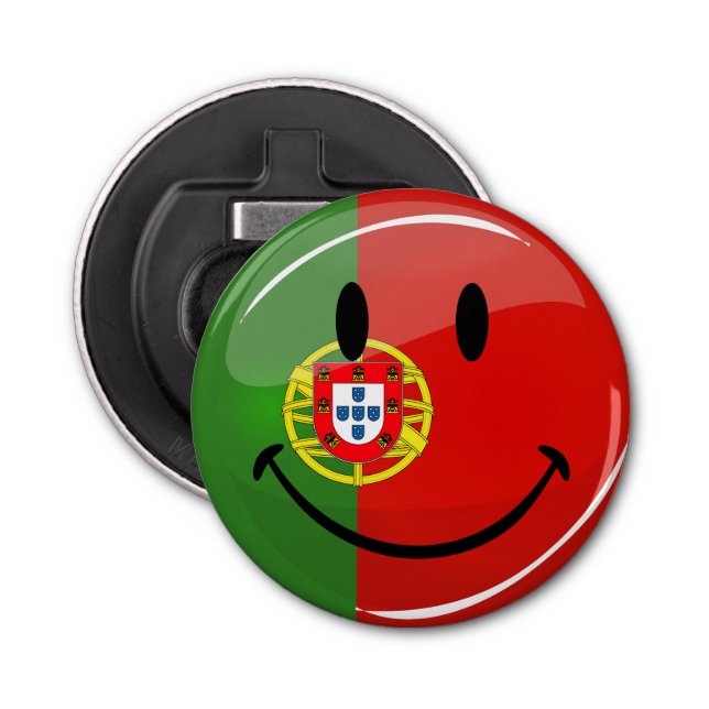 Abrebotellas Bandera portuguesa sonriente (Anverso)