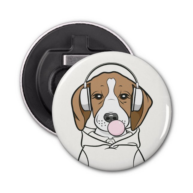 Abrebotellas Beagle escalofriante con perro gracioso de Bubbleg (Anverso)