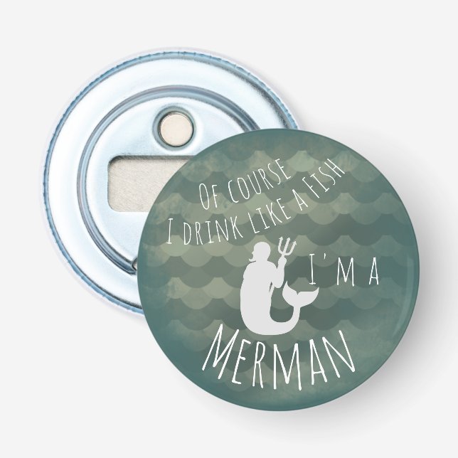 Abrebotellas ¡Bebida como un pescado! - Merman - verde (Anverso)