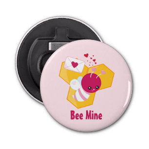 Abrebotellas Bee Mine Cute Aee con Corazones Pink Valentine